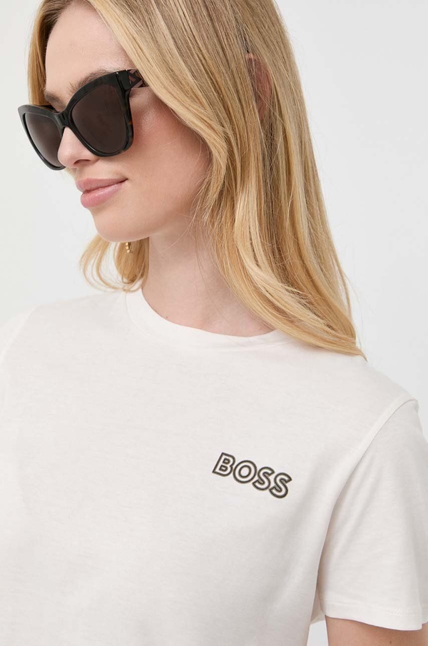 T-shirt Hugo Boss z bawełny w młodzieżowym stylu z krótkim rękawem