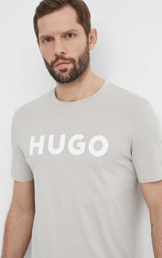 T-shirt Hugo Boss z bawełny z krótkim rękawem w młodzieżowym stylu