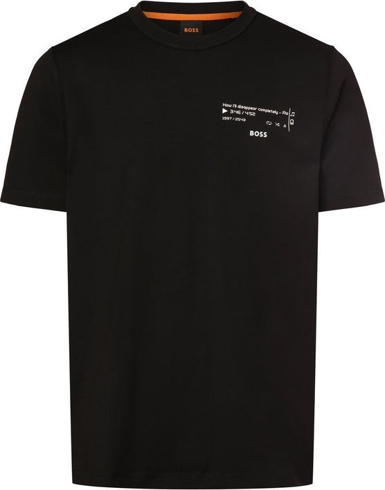 T-shirt Hugo Boss z dżerseju z nadrukiem z krótkim rękawem