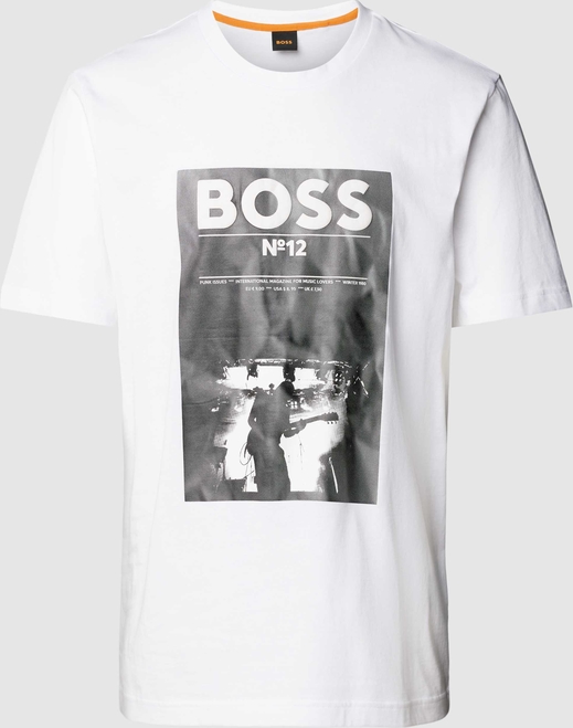 T-shirt Hugo Boss z krótkim rękawem z bawełny w młodzieżowym stylu