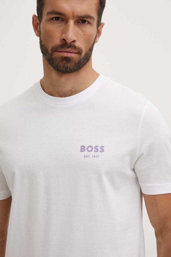 T-shirt Hugo Boss z nadrukiem z krótkim rękawem