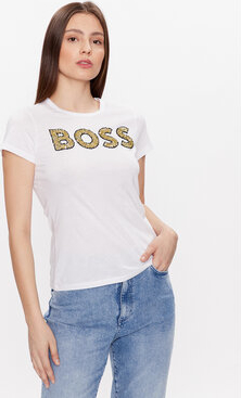 T-shirt Hugo Boss z okrągłym dekoltem w młodzieżowym stylu