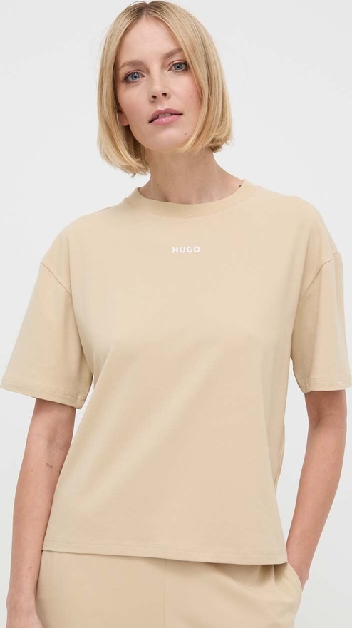 T-shirt Hugo Boss z okrągłym dekoltem z krótkim rękawem