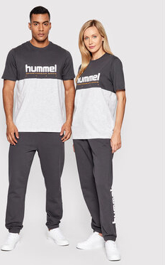 T-shirt Hummel z okrągłym dekoltem w młodzieżowym stylu z krótkim rękawem