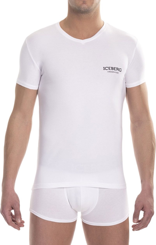 T-shirt ICE1UTS02 V-neck, Kolor biały, Rozmiar M, ICEBERG