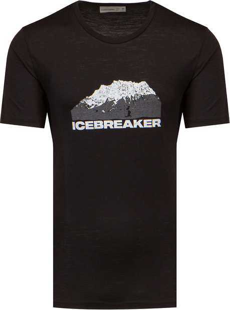 T-shirt Icebreaker z krótkim rękawem z wełny z nadrukiem