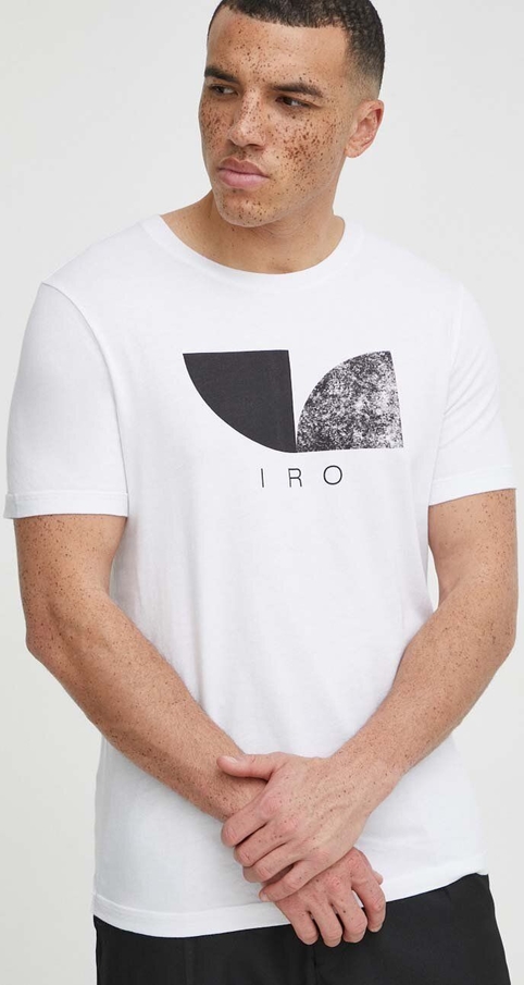T-shirt Iro z krótkim rękawem w młodzieżowym stylu z nadrukiem