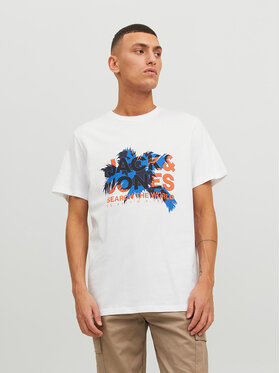T-shirt Jack & Jones w młodzieżowym stylu z nadrukiem