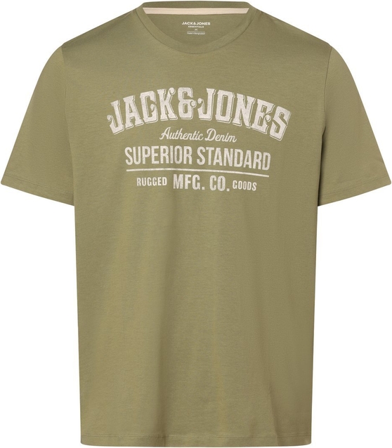 T-shirt Jack & Jones z bawełny z krótkim rękawem z nadrukiem