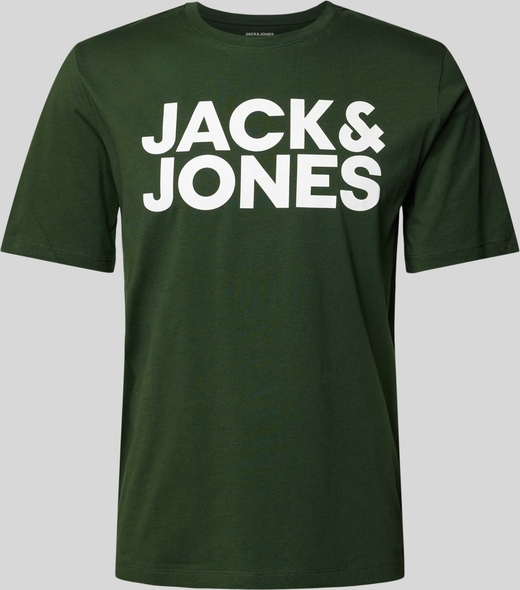T-shirt Jack & Jones z nadrukiem w młodzieżowym stylu z bawełny