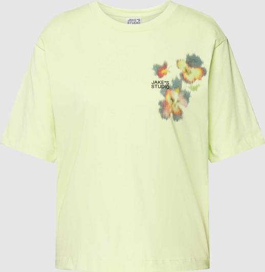T-shirt Jake*s Studio Woman z okrągłym dekoltem w młodzieżowym stylu z krótkim rękawem