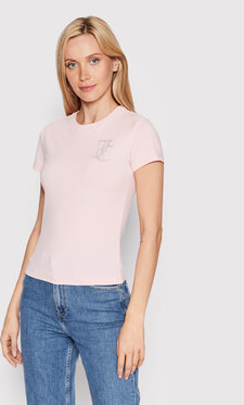 T-shirt Juicy Couture w stylu casual z krótkim rękawem z okrągłym dekoltem
