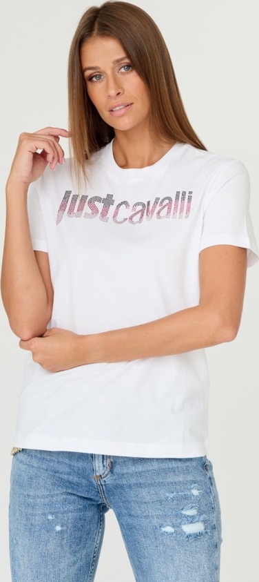 T-shirt Just Cavalli w młodzieżowym stylu z bawełny