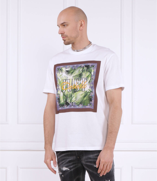 T-shirt Just Cavalli w młodzieżowym stylu z nadrukiem