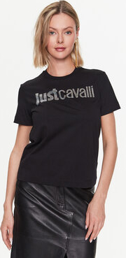 T-shirt Just Cavalli z krótkim rękawem w młodzieżowym stylu