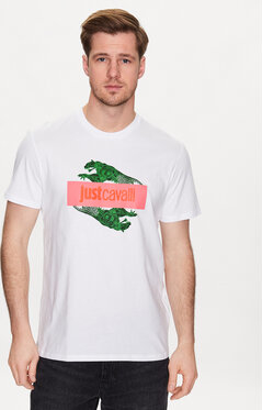 T-shirt Just Cavalli z krótkim rękawem z nadrukiem
