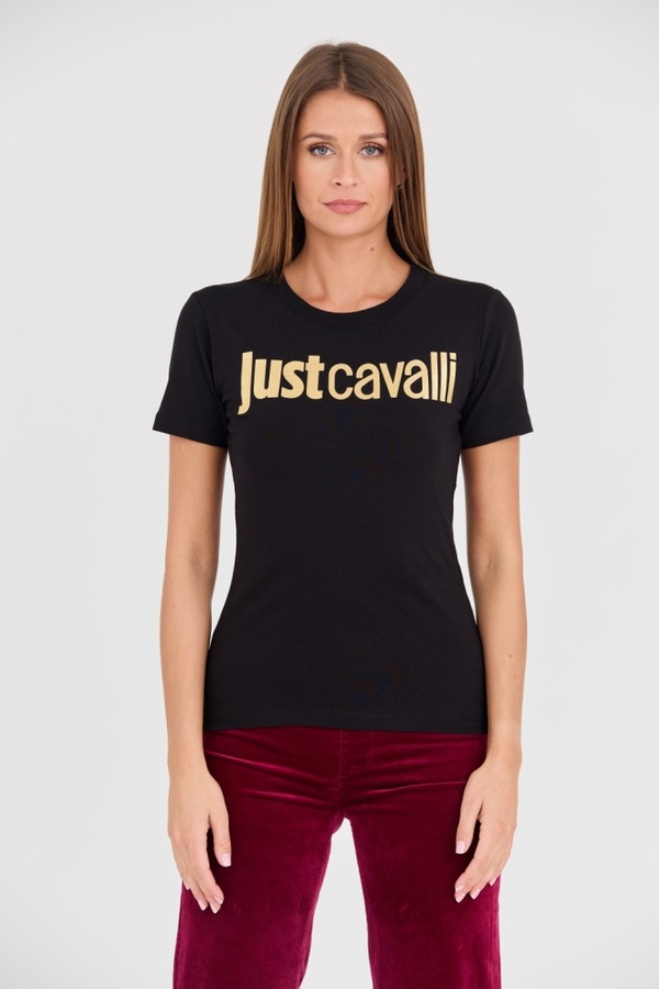 T-shirt Just Cavalli z okrągłym dekoltem