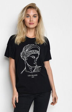 T-shirt Kaffe z okrągłym dekoltem w młodzieżowym stylu