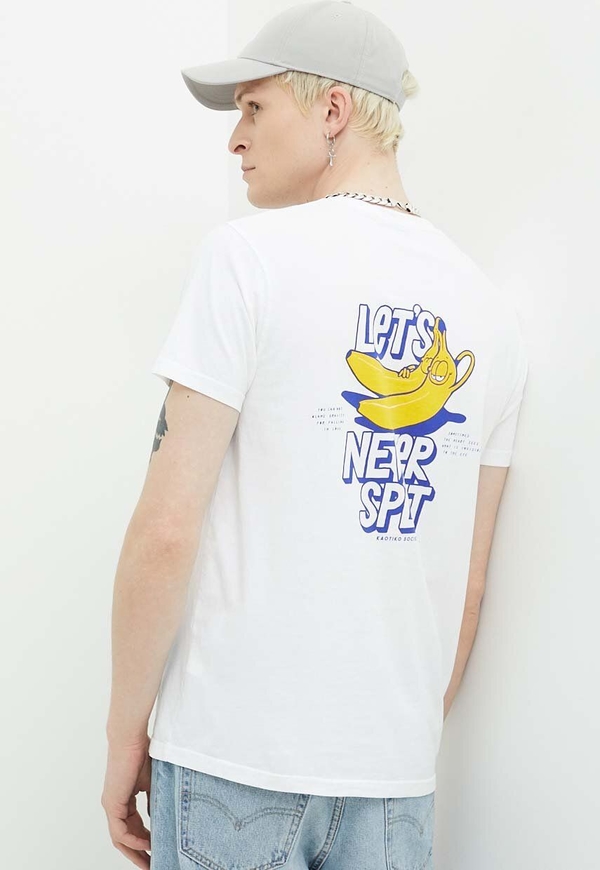 T-shirt Kaotiko z krótkim rękawem w młodzieżowym stylu z nadrukiem