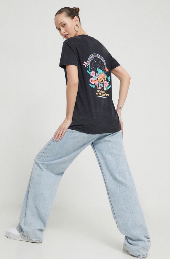 T-shirt Kaotiko z nadrukiem z bawełny