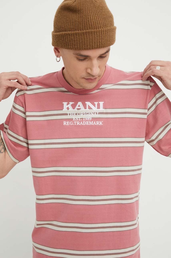 T-shirt Karl Kani w młodzieżowym stylu z krótkim rękawem z bawełny