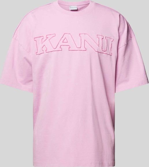 T-shirt Karl Kani z nadrukiem z bawełny w młodzieżowym stylu