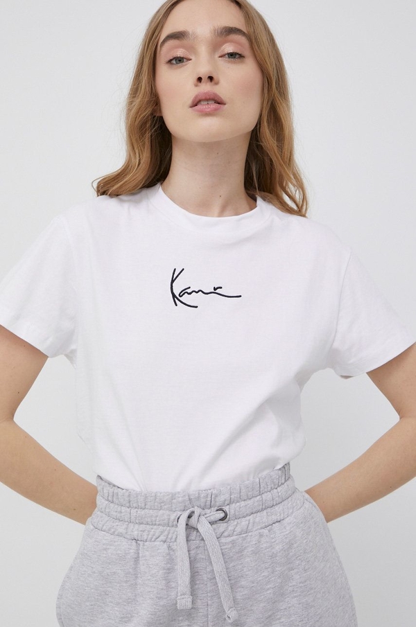 T-shirt Karl Kani z okrągłym dekoltem z bawełny z krótkim rękawem