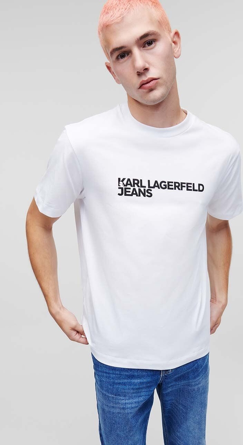 T-shirt Karl Lagerfeld Jeans z krótkim rękawem w młodzieżowym stylu