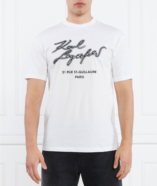 T-shirt Karl Lagerfeld w młodzieżowym stylu z bawełny