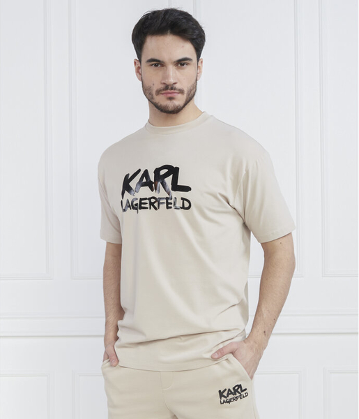 T-shirt Karl Lagerfeld w młodzieżowym stylu z krótkim rękawem