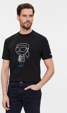 T-shirt Karl Lagerfeld w młodzieżowym stylu z nadrukiem z krótkim rękawem