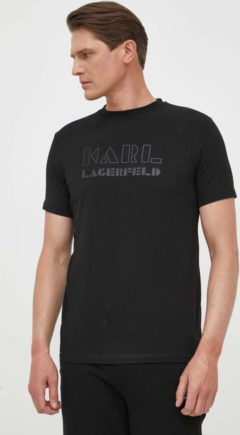 T-shirt Karl Lagerfeld z dzianiny
