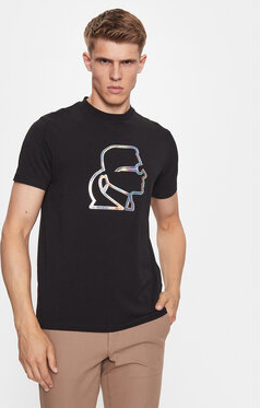 T-shirt Karl Lagerfeld z krótkim rękawem w młodzieżowym stylu