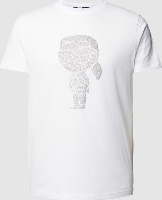 T-shirt Karl Lagerfeld z krótkim rękawem z nadrukiem z bawełny