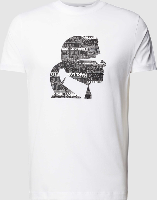 T-shirt Karl Lagerfeld z nadrukiem z krótkim rękawem w młodzieżowym stylu