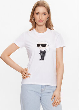 T-shirt Karl Lagerfeld z nadrukiem z okrągłym dekoltem
