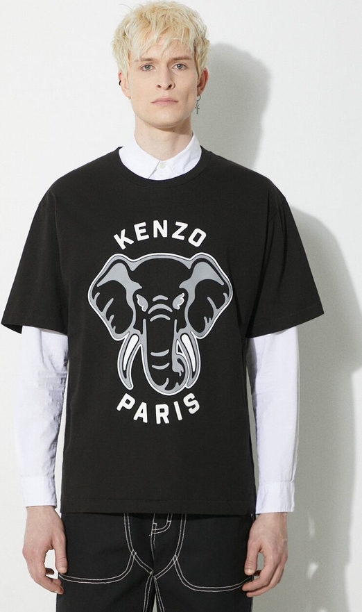 T-shirt Kenzo z bawełny z nadrukiem z krótkim rękawem