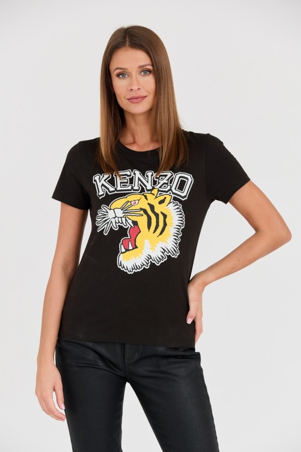 T-shirt Kenzo z krótkim rękawem z okrągłym dekoltem w młodzieżowym stylu