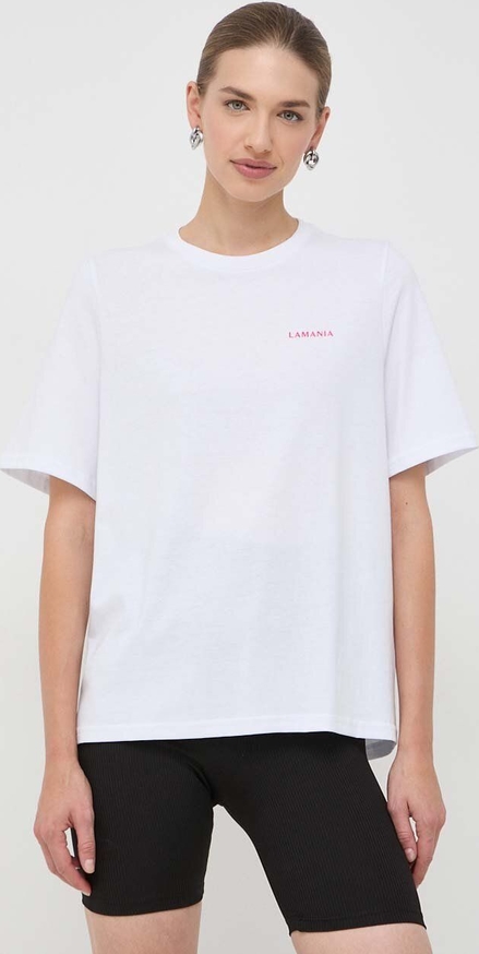 T-shirt La Mania z bawełny z krótkim rękawem w sportowym stylu