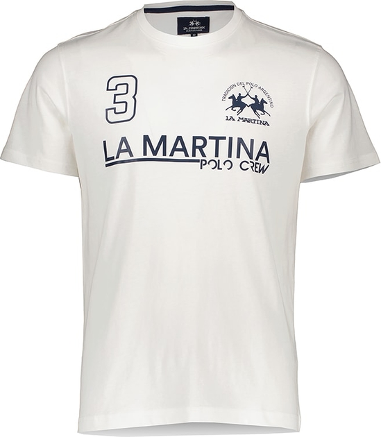 T-shirt La Martina w młodzieżowym stylu z bawełny