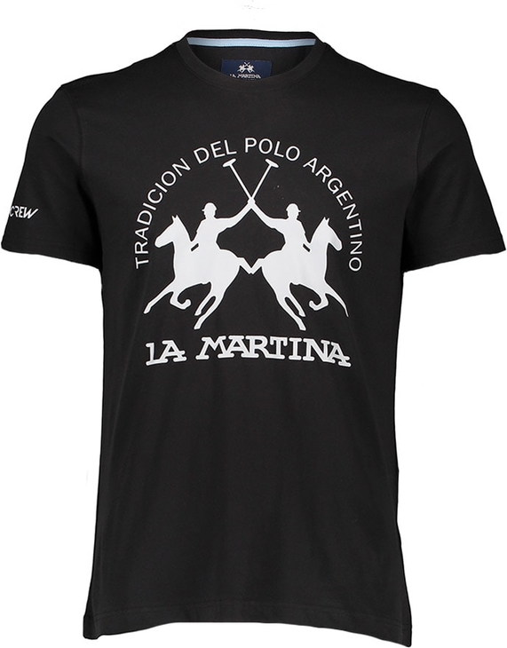 T-shirt La Martina z bawełny z krótkim rękawem