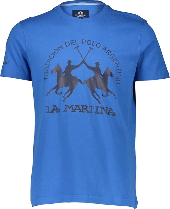 T-shirt La Martina z krótkim rękawem w młodzieżowym stylu z bawełny
