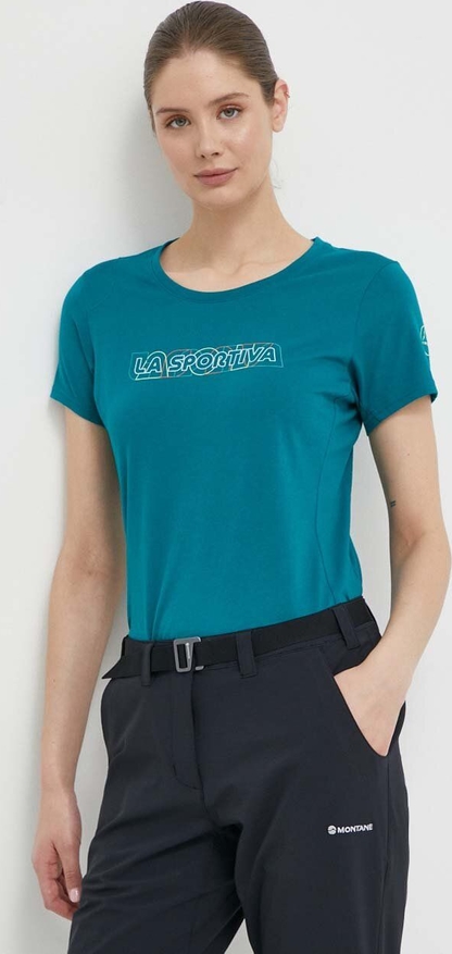 T-shirt La Sportiva z okrągłym dekoltem w sportowym stylu z krótkim rękawem