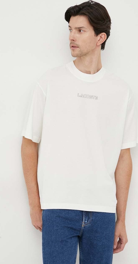 T-shirt Lacoste w stylu casual z bawełny z krótkim rękawem