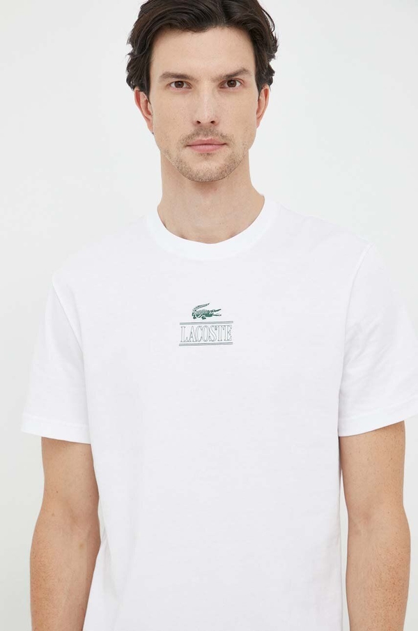 T-shirt Lacoste z bawełny