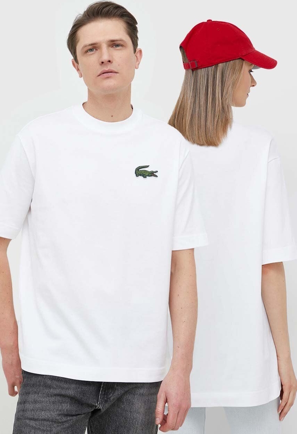 T-shirt Lacoste z krótkim rękawem z bawełny