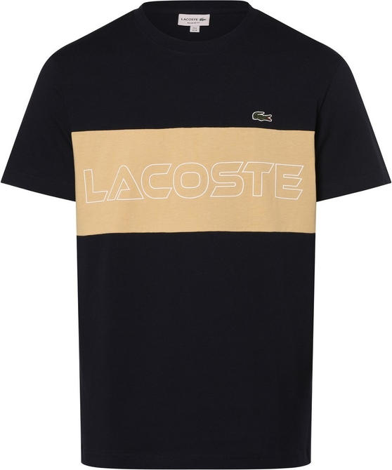 T-shirt Lacoste z nadrukiem w młodzieżowym stylu z bawełny