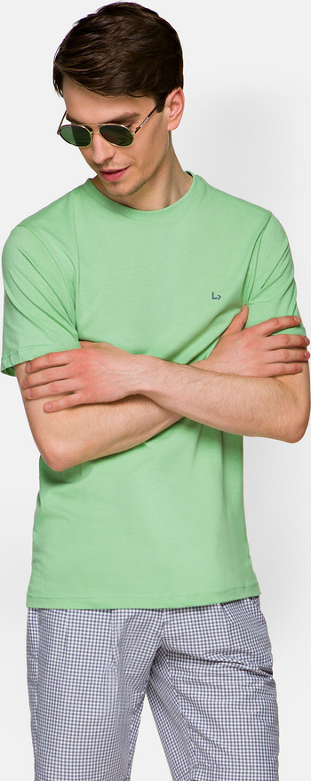 T-shirt LANCERTO w stylu casual z krótkim rękawem z bawełny