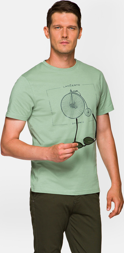 T-shirt LANCERTO z krótkim rękawem z bawełny w młodzieżowym stylu