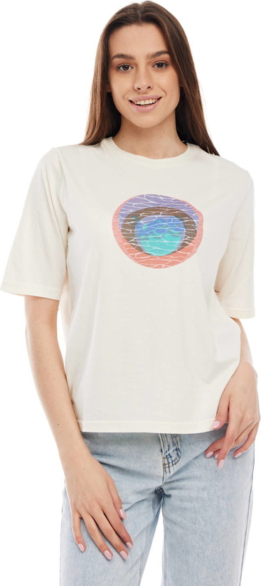 T-shirt Lee w młodzieżowym stylu z okrągłym dekoltem